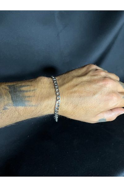 Mos Tespih Men's Large Twist Steel Bracelet