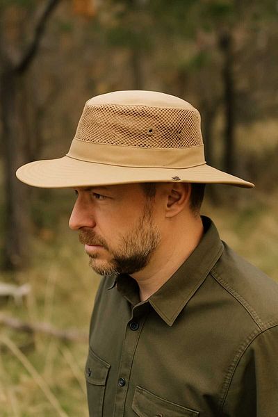 Betülce Snap Button Hiking and Hunting Panama Hat -Mesh- Unisex