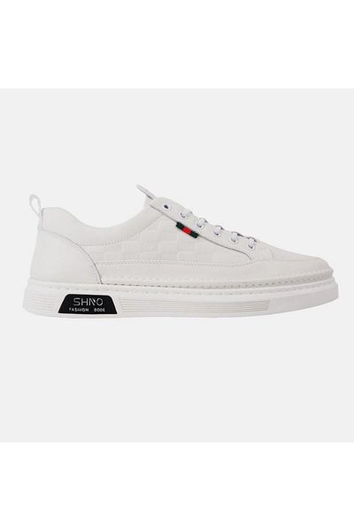 MARCOMEN 19039 Genuine Leather White Men's Casual Shoes