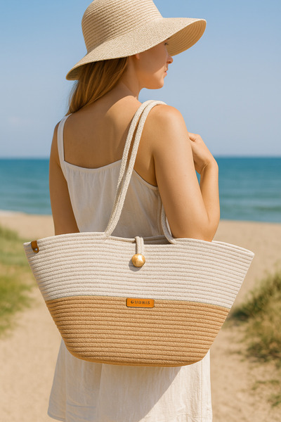 MOLDİVA Ψάθινη πλεκτή χοντρή τσάντα ώμου Τσάντα παραλίας ΠΟΙΟΤΗΤΑ ΚΑΘΗΜΕΡΙΝΗ ...