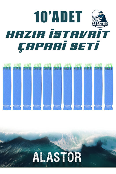 ALASTOR Hazır 10'Lu Çapari Seti 10 İğneli İstavrit Köpük Çapari Olta İğnesi