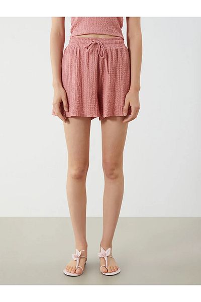 LC Waikiki Lcw Vision Women's Elastic Waist Textured Shorts