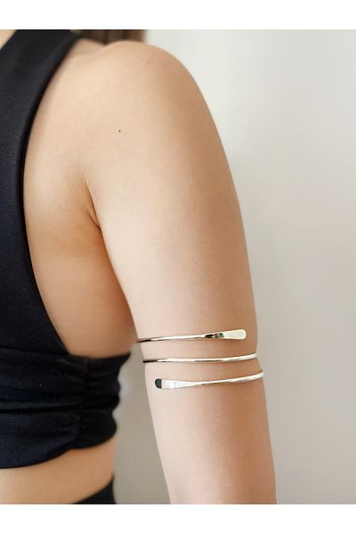 Sevilgülgünfinecrafts Pure Brass Arm Cuff Pazu Handcuff Double Deck