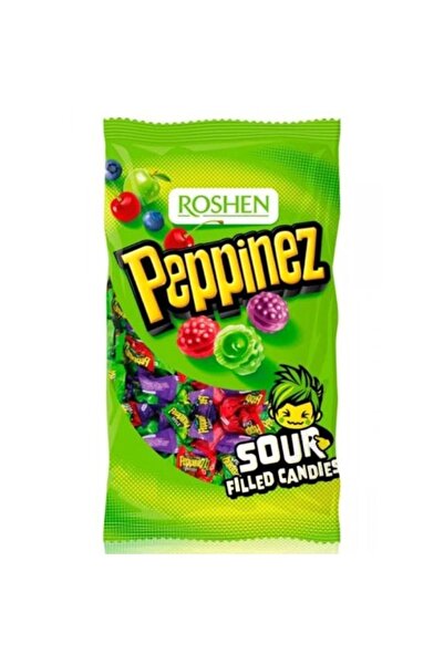 Roshen حلوى بيبينز المحشوة بنكهة حامضة متنوعة - 900 غرام - مستوردة