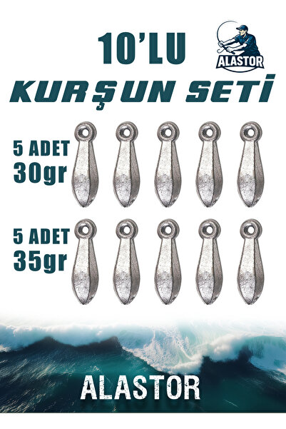 ALASTOR Balıkçı Kurşunu Olta Kurşunu Hazır Set Kurşun Seti Balıkçı Kurşun Set...