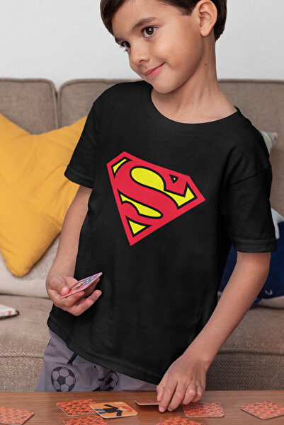 SEVBANO Dječja majica sa logotipom Supermena, unisex, filmski heroj (1-12 GOD...