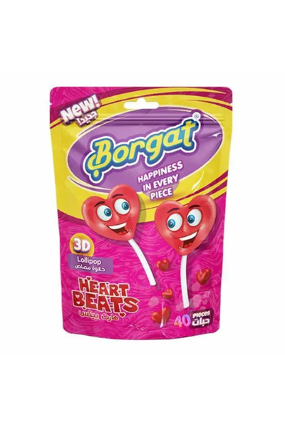 Borgat مصاصات هارت بايتس 40 × 14 جرام