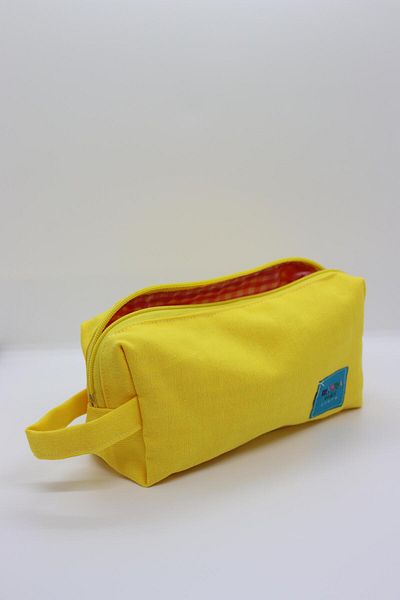 Mamma Mia Home Yellow Lined Washable Cloth Pen Holder Pencil Case