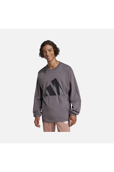 adidas Big Logo Sj Men's Gray Round Neck T-Shirt