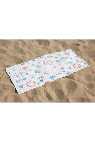 Home Seaside Patterned Digital Printed Beach Bath Towel