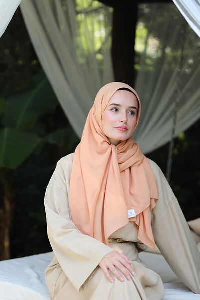 Şalland Natural Cotton Shawl Melon