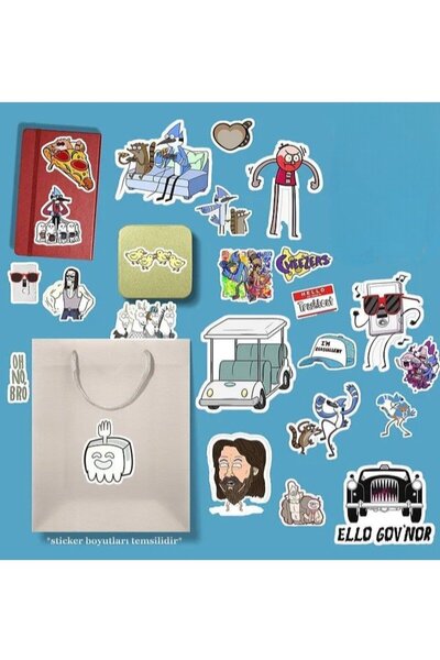 MS Major Selection Regular Show Sticker Pack / Bullet Journal Notebook Sticker Agenda Laptop Sticker