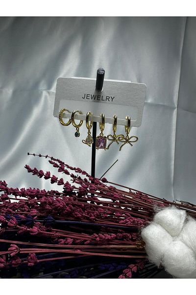 Mutenaura Stainless Steel Earrings Set of 6