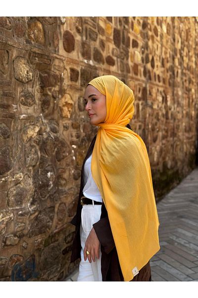 Şalland Natural Cotton Shawl Mango