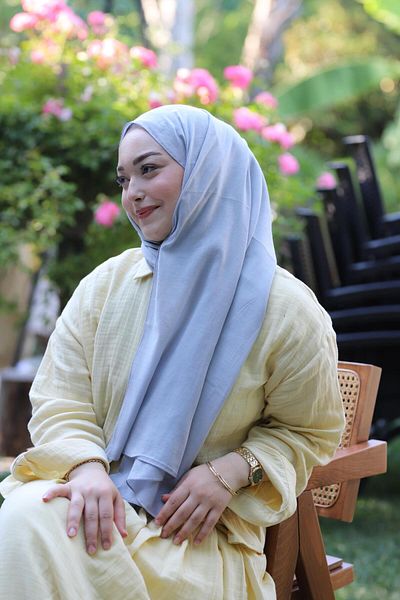Şalland Natural Cotton Shawl Soft Gray