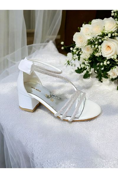 pediashoes Girl's Stone Mini-Heel Stylish Evening Shoes