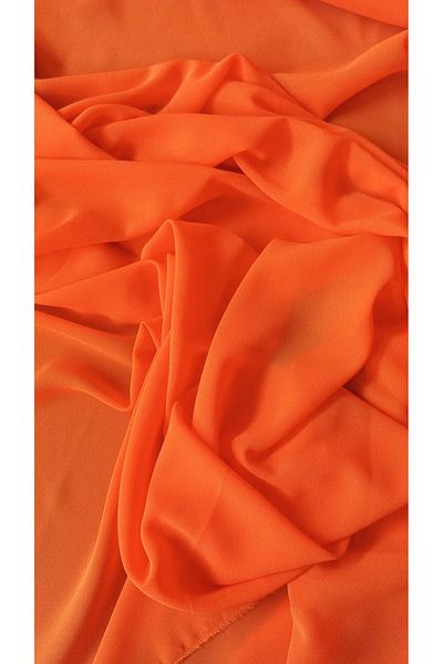 feminen Chiffon Fabric Orange Color
