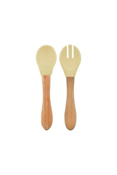 My Reality Fashion طقم ملعقة وشوكة طعام يانع أصفر