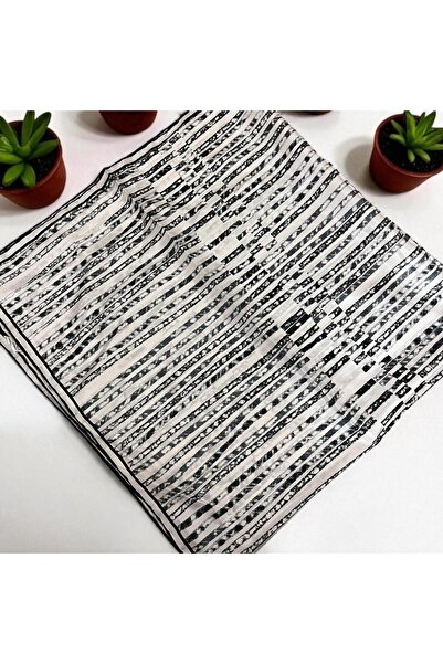 Butik Чорно-білий шарф з візерунком