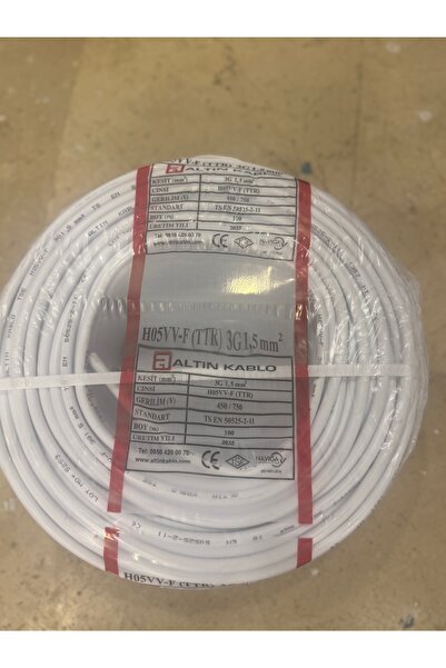 Altın Kablo 3x1,5 TTR Kablo %100 Tam Bakır