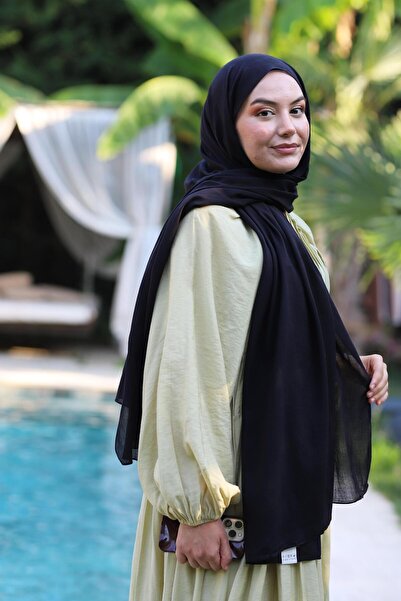 Şalland Natural Cotton Shawl Black