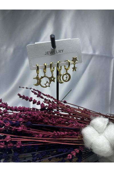 Mutenaura Stainless Steel Earrings Set of 6