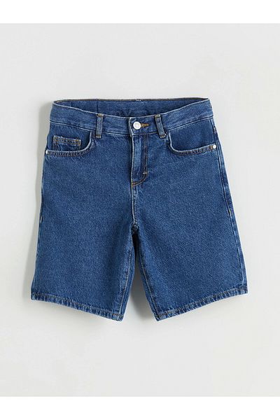 LC Waikiki Lcw Kids Indigo Basic Boy Jean Shorts