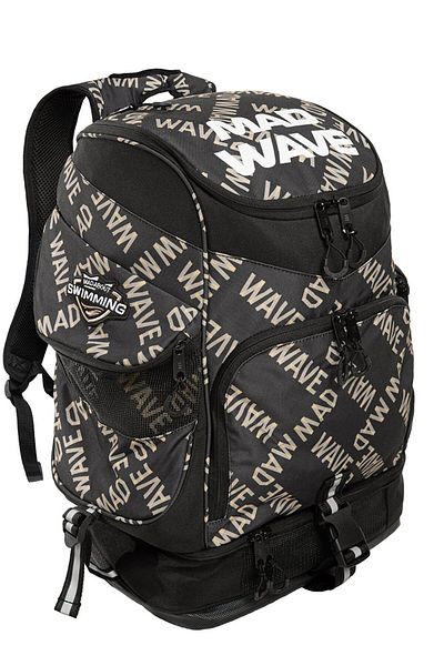 Mad Wave حقيبة ظهر Mad Team منقوشة باللون الأسود 45LT