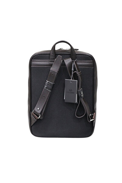 GUARD Brown Horizontal Genuine Leather Backpack Men P1928
