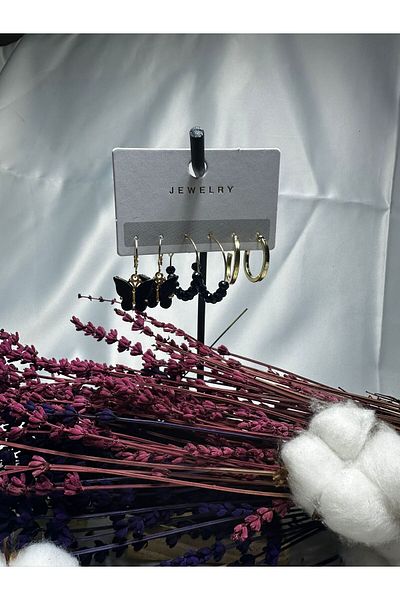 Mutenaura Stainless Steel Earrings Set of 6