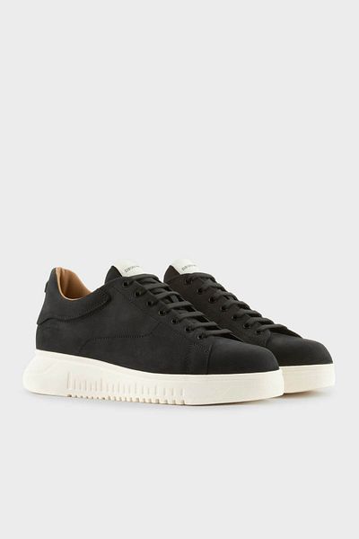 Emporio Armani Logo Genuine Leather Thick Sole Sneaker Shoes Men's Shoes Em003663 Af19998 Uc001