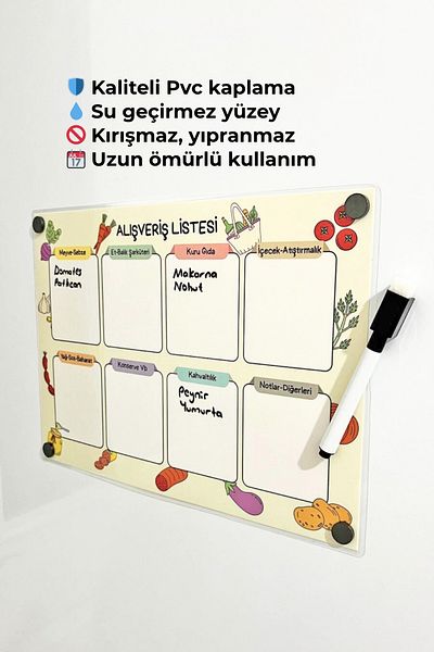 Metranya Magnet Shopping List, Magnet Grocery Missing List, Refrigerator Notepad, Planner