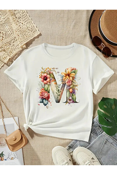 SVART WEAR Γραφικό μπλουζάκι για κορίτσια με γράμματα «Μ» με τύπωμα