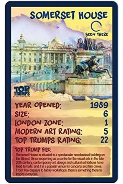 Top Trumps Top London Galleries Card Game