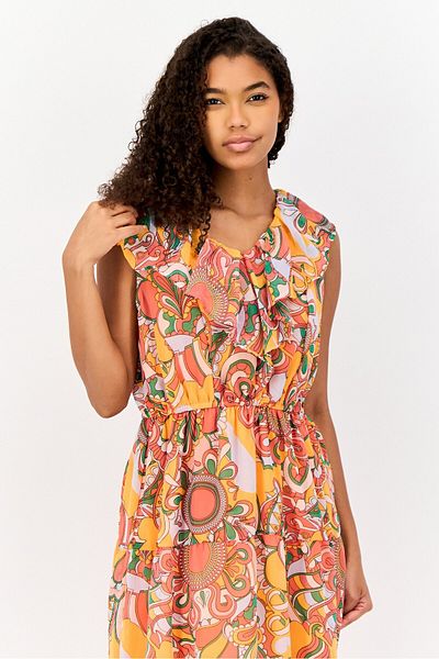 Marissa Olivia Women Allover Print Midi Dress, Multicolor
