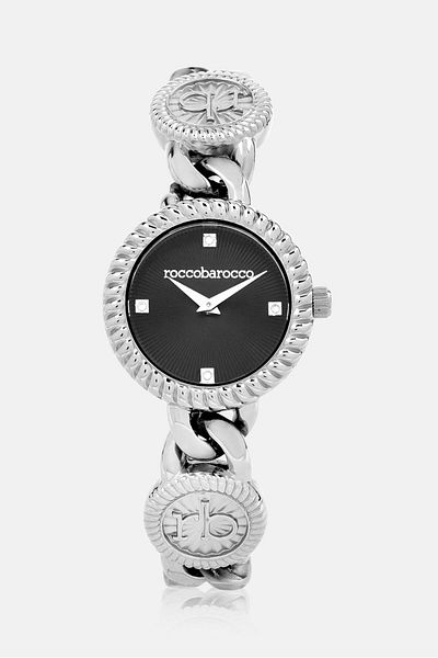 Roccobarocco Women RB5045L-02M Stainless Steel Analog Watch 30 mm, Silver