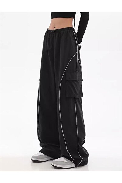 Toum Küt Küt Cargo Pocket Lines Detail Wide Leg Tracksuit