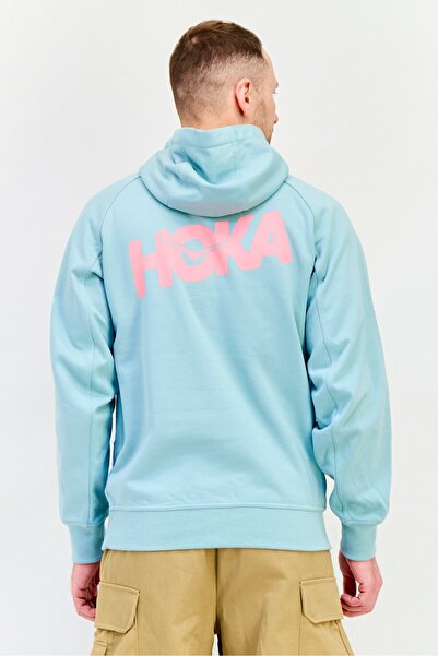 hoka Men Sportswear Fit Long Sleeves Outdoor Hoodie, Sage Green