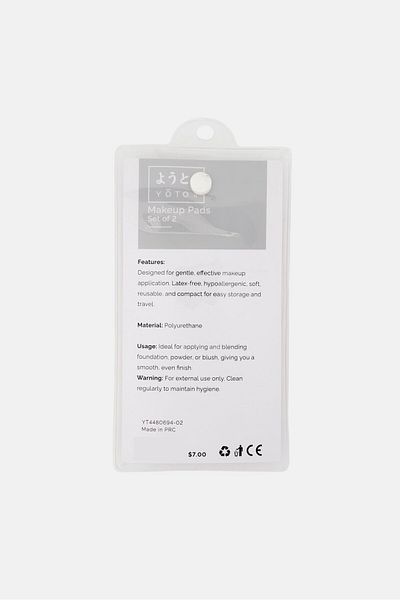 YOTO 2 Pieces Makeup Pads, Multicolor
