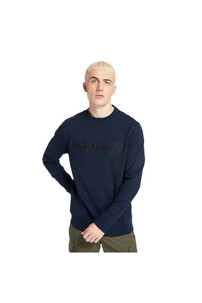 Timberland Established 1973 Embroidered Logo Crew N Men's Navy Blue Sweatshirt Tb0A2Feq4331