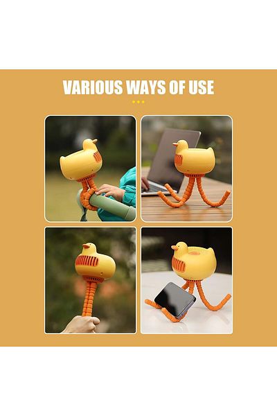 COOYA Baby Stroller Fan,Mini USB Octopus ,3600 mah,Rechargeable Portable for Travel,Stroller,Car Seat