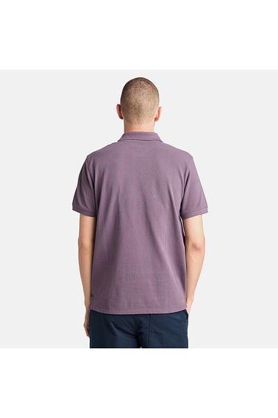 Timberland Millers River Pique Short Sleeve Polo Men's Purple Tshirt Tb0A6Vdpenx1