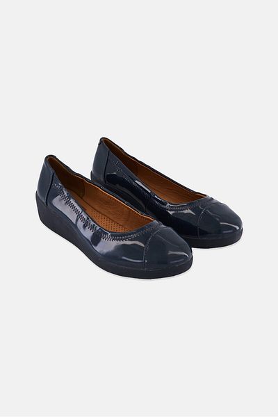 Fitflop Women F-Pop Ballerina Slip On Shoes, Navy