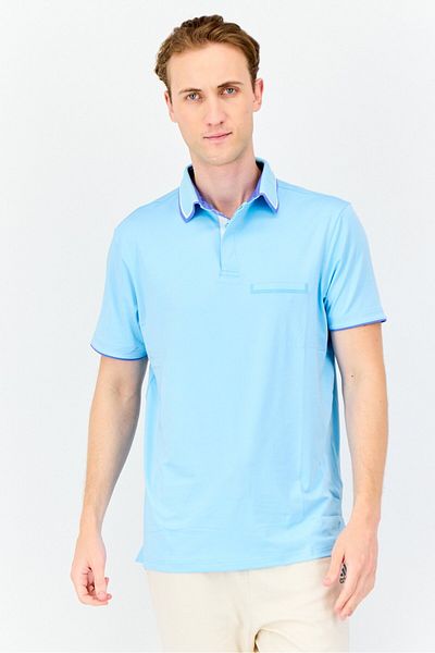 Head Men Regular Fit Solid Short Sleeves Polo Shirt, Blue
