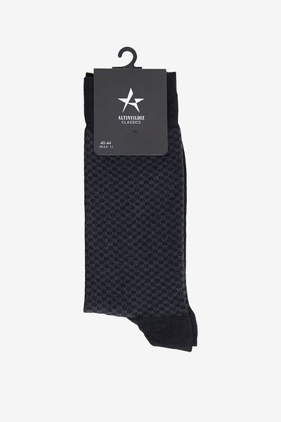 ALTINYILDIZ CLASSICS Men's Black Patterned Single Socks