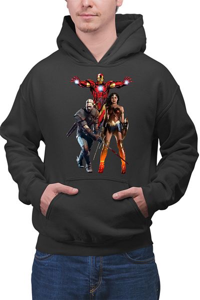 OEM Men's Hoodie Witcher Ironman Wonder Woman Superhero Horror