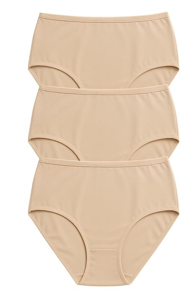 Fivora Premium Large Size Women's Cotton High Waist Panties 3 Pack