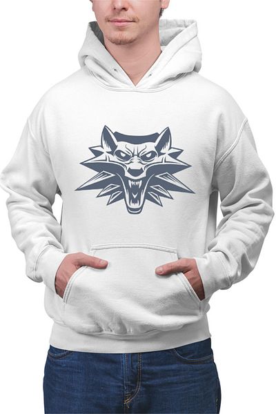 OEM Men's Witcher Wolf Head Wizard Alliance Hoodie