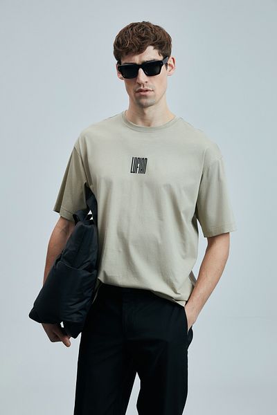 Lufian Tricou Helıx Modern Graphic Bej