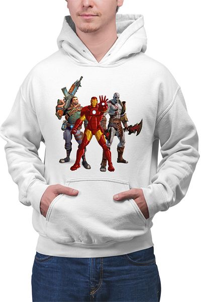 OEM Men's Hoodie Ironman God of War Kratos Axe Fortnite